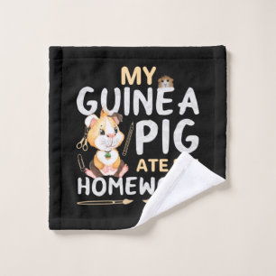 Süßes Meerschweinchen hat meine Hausaufgaben gefre Waschlappen