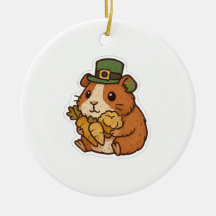 Süßes Meerschweinchen Kobold Retro St. Patrick's D