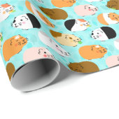 Süßes Meerschweinchen-Muster Geschenkpapier (Rolleneckpunkt)
