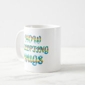 Süßes mehrfarbiges Design mit Text Kaffeetasse (Vorderseite Links)