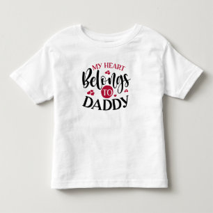 Süßes "Mein Herz gehört Daddy" Baby Kleinkind T-shirt