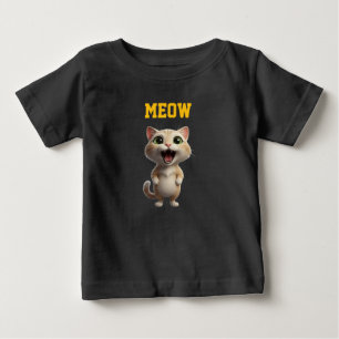 Süßes Meow-Kitty-Kinder-T-Shirt Baby T-shirt