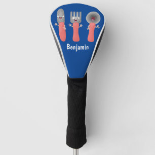 Süßes Messer Gabel und Löffel Besteck Cartoon Golf Headcover