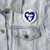 Süßes Michigan Pride Herz Button (Beispiel)