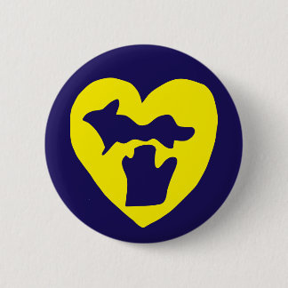 Süßes Michigan Pride Herz Button