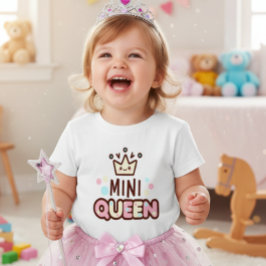 Süßes Mini-Königinnen-Krone Mädchen Toddler T-Shir Baby T-shirt
