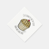Süßes Mini-Muffin mit individuellem Text Serviette (Ecke)