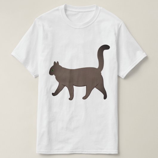 Süßes minimalist Katzen-Grafik | Einfache laufende T-Shirt (Design vorne)