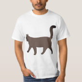 Süßes minimalist Katzen-Grafik | Einfache laufende T-Shirt (Vorderseite)