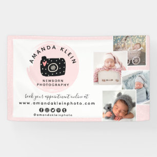 Süßes minimalistisches Fotografen-Kamera-Logo & Fo Banner