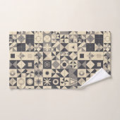 Süßes minimalistisches gekacheltes Muster Badhandtuch Set (Handtuch)