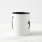 Süßes minimalistisches Katzen-Grafikdesign | Einfa Tasse (Zentrum)