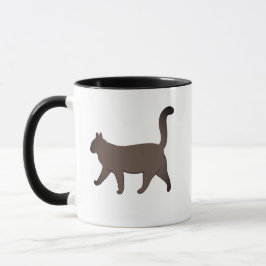 Süßes minimalistisches Katzen-Grafikdesign | Einfa Tasse
