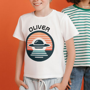 Süßes minimalistisches UFO bei Sonnenuntergang T-Shirt