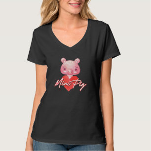 Süßes Minischwein Herz Miniaturschwein Besitzer T-Shirt