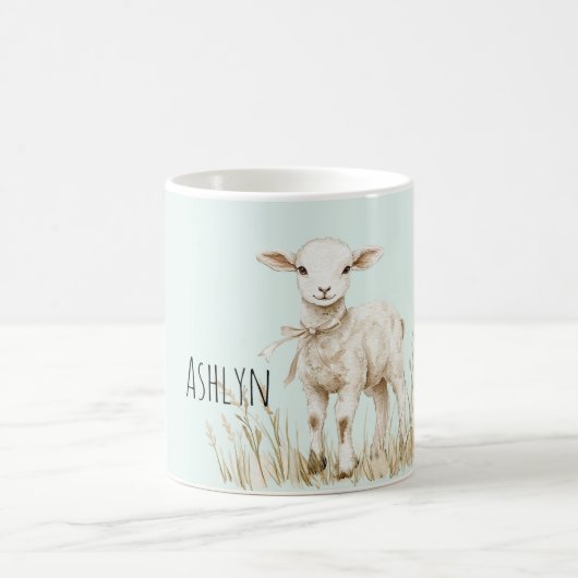 Süßes Minz-Lamm Ostern Kaffeetasse (Mittel)
