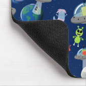 Süßes modernes Alien-Weltraum-Kinder-Muster Mousepad (Ecke)