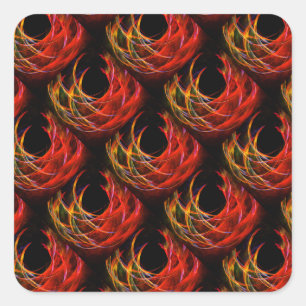 Süßes modernes Boho-elegantes abstraktes Kunstmust Quadratischer Aufkleber