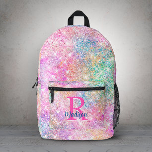 Süßes modernes Einhorn rosa falscher Glitter Monog Bedruckter Rucksack