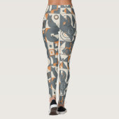 Süßes modernes Fliesenmuster Leggings (Rückseite)