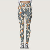 Süßes modernes Fliesenmuster Leggings (Vorderseite)