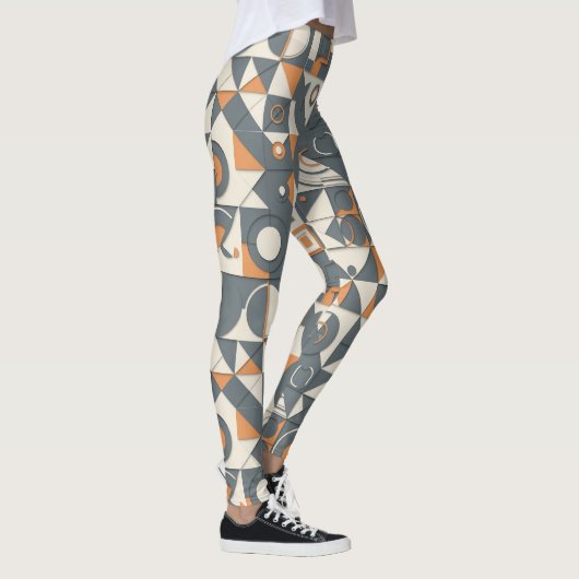 Süßes modernes Fliesenmuster Leggings (Rechts)