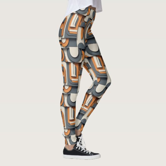 Süßes modernes Fliesenmuster Leggings (Rechts)