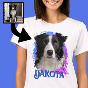 Süßes modernes & lustiges blaues Border Collie-Hun T-Shirt
