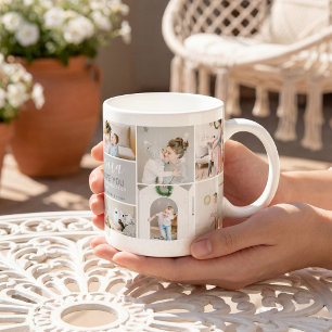 Süßes modernes Mama-Fotocollage-Geschenk Kaffeetasse