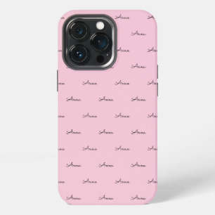 Süßes modernes Monogramm Rosé iPhone-Case iPhone 13 Pro Hülle
