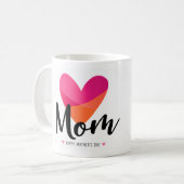 Süßes modernes Mutti-Herz-Design Kaffeetasse (Vorderseite Links)