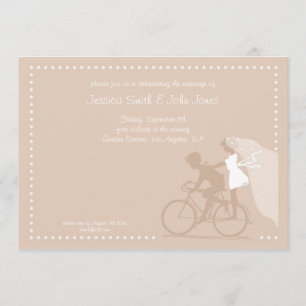 SÜßES Modernes Paar auf Fahrrad Save-the-Date Save The Date