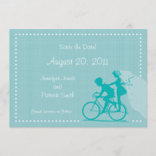 SÜßES Modernes Paar auf Fahrrad Save-the-Date Save The Date