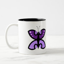 Süßes modernes violettes Schmetterlings-Grafikakze
