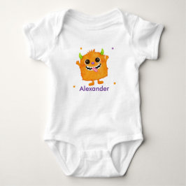Süßes Monster personalisierter Name Baby Bodysuit Strampler