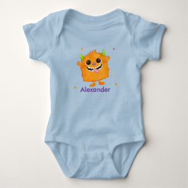 Süßes Monster personalisierter Name Baby Bodysuit Strampler