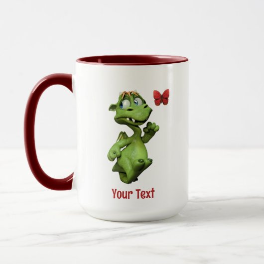 Süßes Monster Schmetterling Geschenk Tasse (Links)