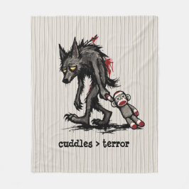 Süßes Monster Werwolf Sockenaffe Spielzeug Lustige Fleecedecke