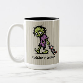 Süßes Monster Zombie Sockenaffe Spielzeug Lustiger Zweifarbige Tasse