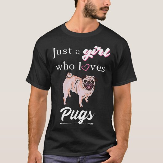 Süßes Mops-Shirt für Mädchen oder Kinder T-Shirt (Vorderseite)
