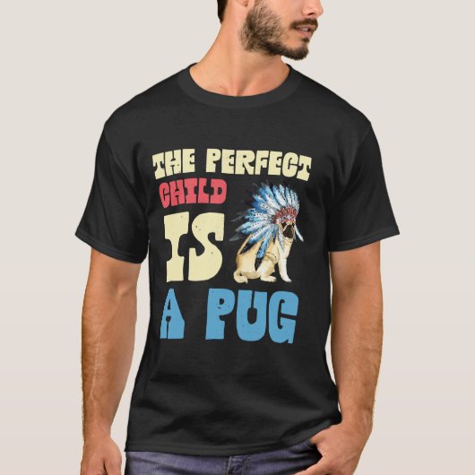 SÜßES MOPSDESIGN 512 T-Shirt (Vorderseite)