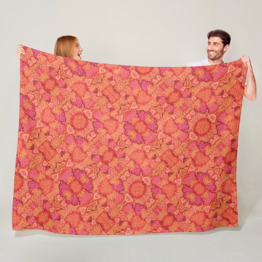 Süßes Mosaik-Herzen-Design Fleecedecke (Beispiel)