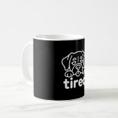 Süßes müdes Hundedesign Kaffeetasse (Vorderseite Links)