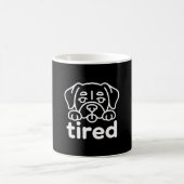 Süßes müdes Hundedesign Kaffeetasse (Mittel)