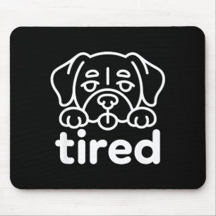 Süßes müdes Hundedesign Mousepad