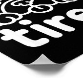 Süßes müdes Hundedesign  Poster (Ecke)