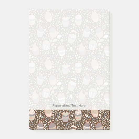 Süßes Muster aus leckeren Kuchen Post-it Klebezettel (Vorderseite)