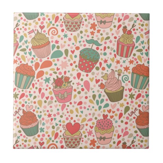 Süßes Muster Fliese (Vorderseite)