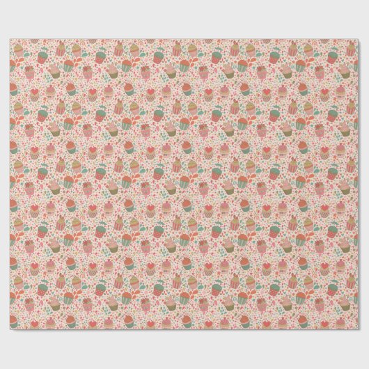 Süßes Muster Geschenkpapier (Flach)