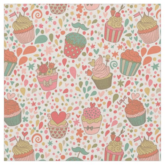 Süßes Muster Stoff (Nahaufnahme)